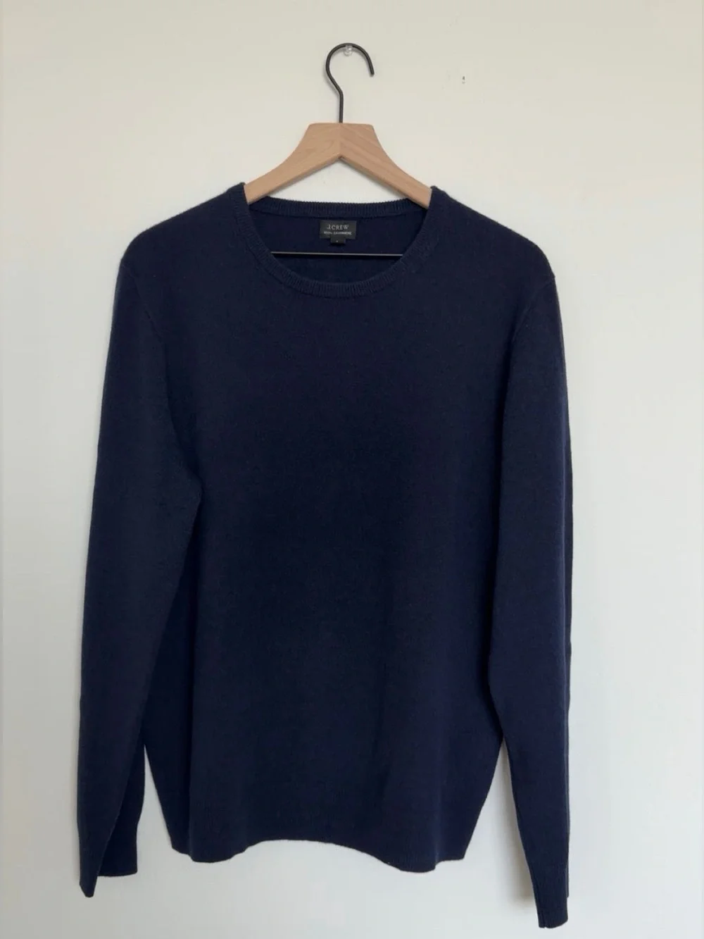 J. Crew Navy Cashmere Crewneck Sweater